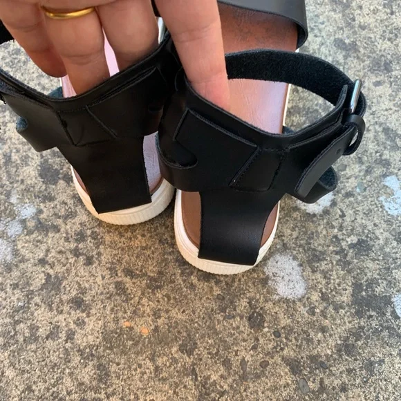 MIA Black and Brown Sandals with Wide Straps| Women 6.5 - Picture 2 of 10